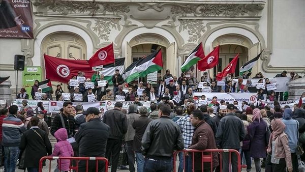 مسيرة حاشدة في تونس: “الشعب يريد تحرير فلسطين”