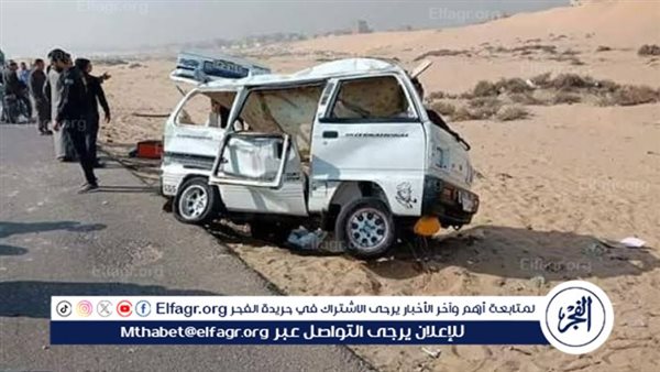 انقلاب سيارة بالطريق الصحراوي الشرقي بسوهاج